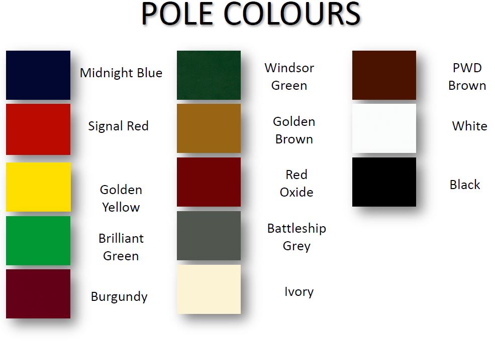 carport pole colours